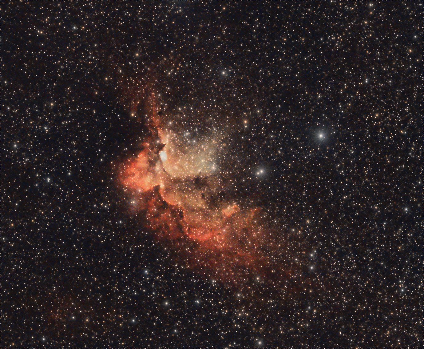 NGC 7380 seen using Celestron RASA 8 and ZWO ASI183MC